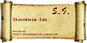 Sternheim Ida névjegykártya