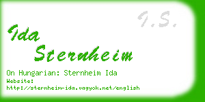 ida sternheim business card